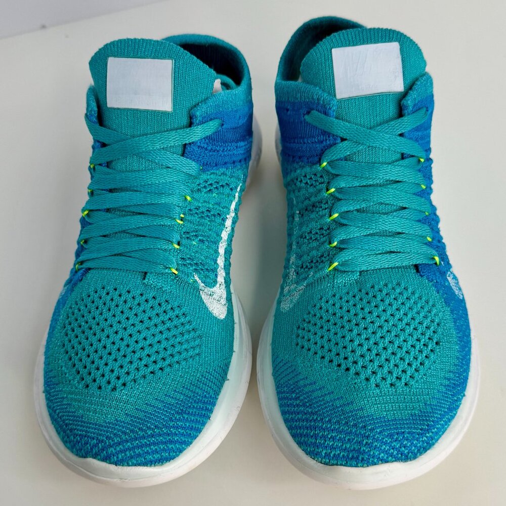 Women's‎ 6 NIKE FREE 4.0 FLYKNIT RUNNING SHOES BLUE TURQUOISE 631050 - Picture 9 of 9